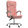 Silla de oficina reclinable cuero sintético rosa 2