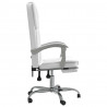 Silla de oficina reclinable cuero sintético blanco 4