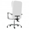 Silla de oficina reclinable cuero sintético blanco 5