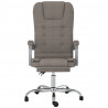 Silla de oficina reclinable con masaje tela gris taupé 3