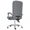 Silla de oficina reclinable con masaje de tela gris claro 3