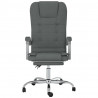 Silla de oficina reclinable con masaje de tela gris oscuro 3