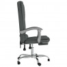 Silla de oficina reclinable con masaje de tela gris oscuro 4