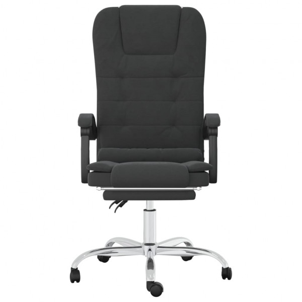 Silla de oficina reclinable masaje cuero sintético negro M 3