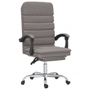 Silla de oficina reclinable con masaje tela gris taupé H
