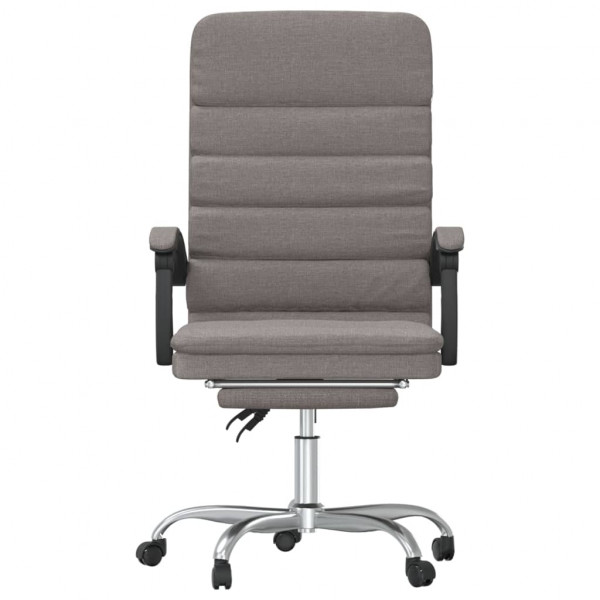 Silla de oficina reclinable con masaje tela gris taupé M 3