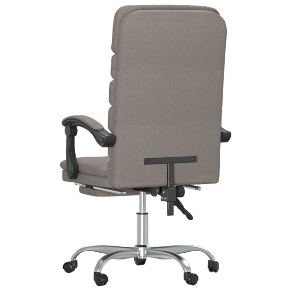 Silla de oficina reclinable con masaje tela gris taupé M 5