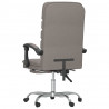 Silla de oficina reclinable con masaje tela gris taupé 5