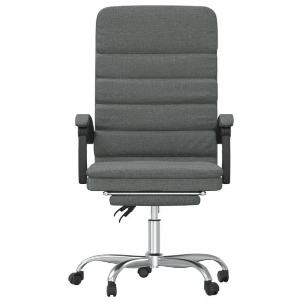 Silla de oficina reclinable con masaje de tela gris oscuro M 3