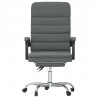 Silla de oficina reclinable con masaje de tela gris oscuro 3