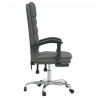 Silla de oficina reclinable con masaje de tela gris oscuro 4