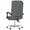 Silla de oficina reclinable con masaje de tela gris oscuro 5