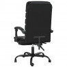 Silla de oficina reclinable masaje cuero sintético negro 5