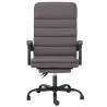 Silla de oficina reclinable masaje cuero sintético gris 3