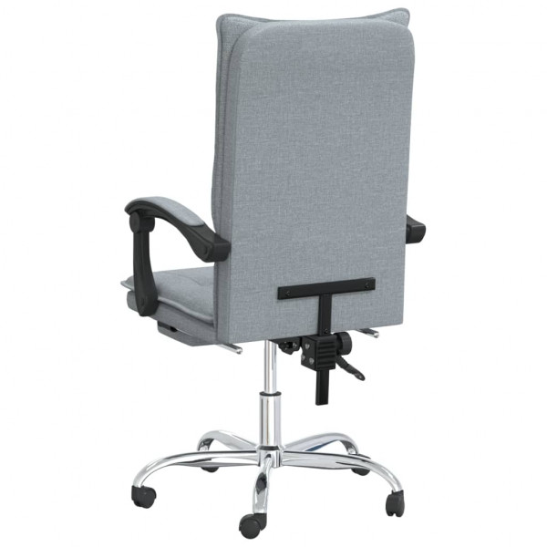 Silla de oficina reclinable de tela gris claro M 5