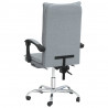 Silla de oficina reclinable de tela gris claro 5
