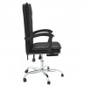 Silla de oficina reclinable cuero sintético negro 4