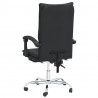 Silla de oficina reclinable cuero sintético negro 5
