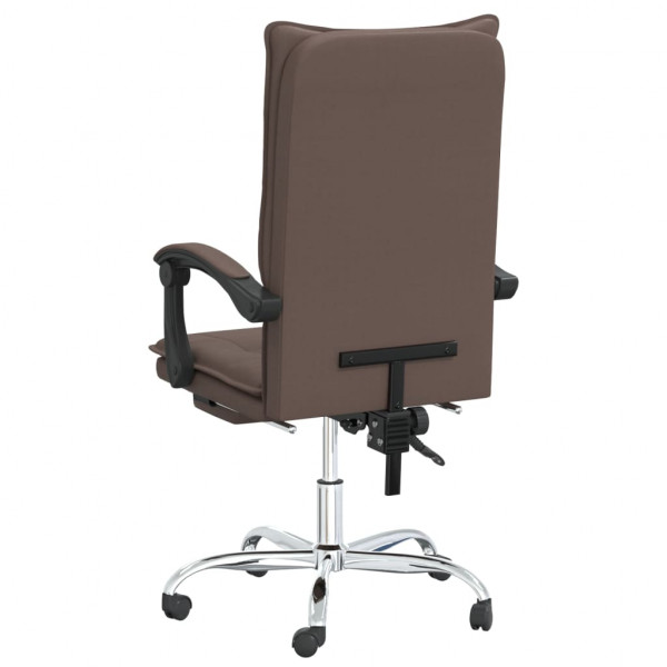 Silla de oficina reclinable cuero sintético marrón M 5