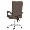 Silla de oficina reclinable cuero sintético marrón 5