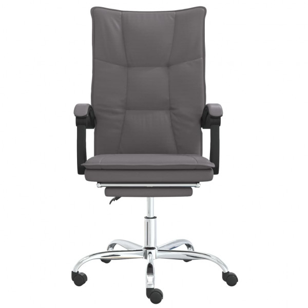 Silla de oficina reclinable cuero sintético gris M 3