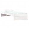 Estructura de cama individual madera maciza blanca 75x190 cm 3
