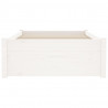 Estructura de cama individual madera maciza blanca 75x190 cm 5
