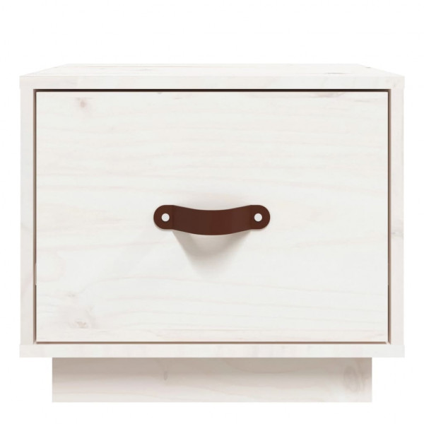 Mesitas de noche 2 uds madera maciza pino blanco 40x34x35 cm M 5