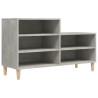 Mueble zapatero madera contrachapada gris hormigón 102x36x60 cm 2