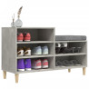Mueble zapatero madera contrachapada gris hormigón 102x36x60 cm 4