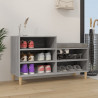 Mueble zapatero madera contrachapada gris Sonoma 102x36x60 cm 1