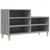 Mueble zapatero madera contrachapada gris Sonoma 102x36x60 cm 2
