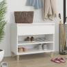 Mueble zapatero madera contrachapada blanco 70x36x60 cm 1