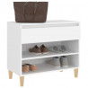 Mueble zapatero madera contrachapada blanco 70x36x60 cm 4
