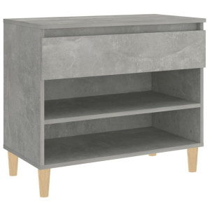Mueble zapatero madera contrachapada gris hormigón 70x36x60 cm H