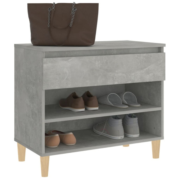 Mueble zapatero madera contrachapada gris hormigón 70x36x60 cm M 4