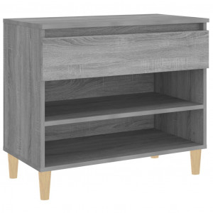 Mueble zapatero madera contrachapada gris Sonoma 70x36x60 cm H