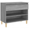 Mueble zapatero madera contrachapada gris Sonoma 70x36x60 cm 2