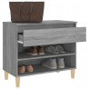 Mueble zapatero madera contrachapada gris Sonoma 70x36x60 cm 5