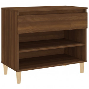 Mueble zapatero madera contrachapada roble marrón 70x36x60 cm H