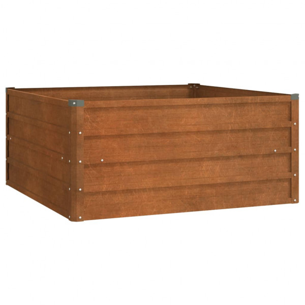 Arriate oxidado de acero corten 100x100x45 cm M 3
