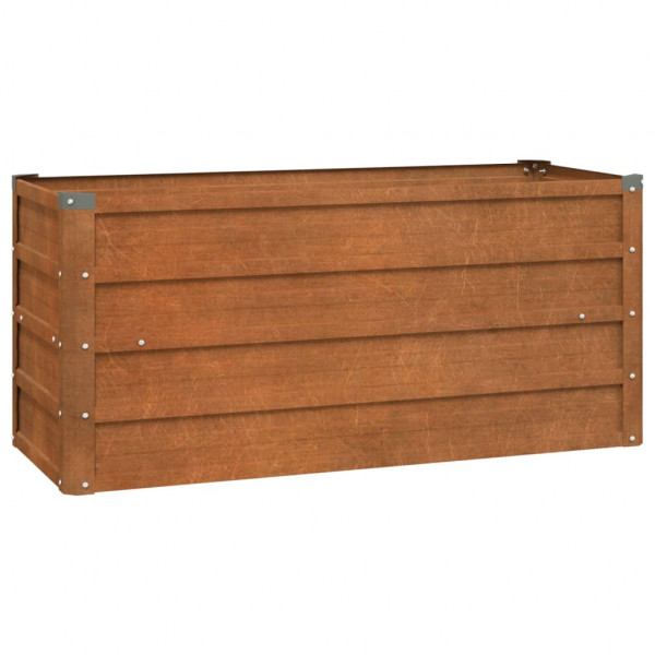 Canteiro de jardim 100x40x45 cm aço corten cor enferrujado M 3