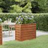 Canteiro de jardim 100x40x77 cm aço corten cor enferrujado 1