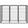 Jaula perros 8 paneles acero recubierto polvo negro 50x100 cm 2