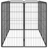 Parque p/ cães c/ 12 painéis 50x100 cm aço revestido a pó preto 4