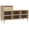 Mueble zapatero madera contrachapada roble Sonoma 102x36x60 cm 2