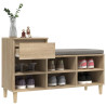 Mueble zapatero madera contrachapada roble Sonoma 102x36x60 cm 5