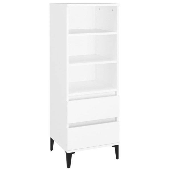 Aparador alto madera contrachapada blanco 40x36x110 cm M 2