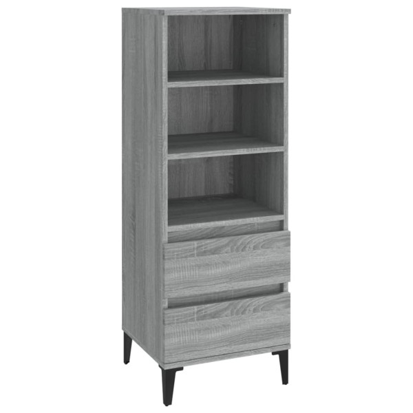 Aparador alto madera contrachapada gris Sonoma 40x36x110 cm M 2