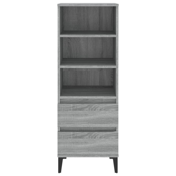 Aparador alto madera contrachapada gris Sonoma 40x36x110 cm M 3